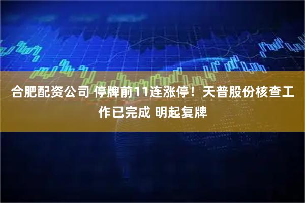 合肥配资公司 停牌前11连涨停！天普股份核查工作已完成 明起复牌