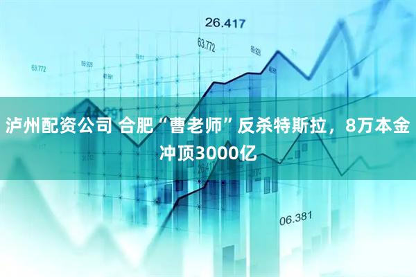泸州配资公司 合肥“曹老师”反杀特斯拉，8万本金冲顶3000亿