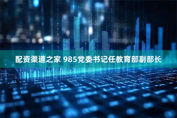 配资渠道之家 985党委书记任教育部副部长